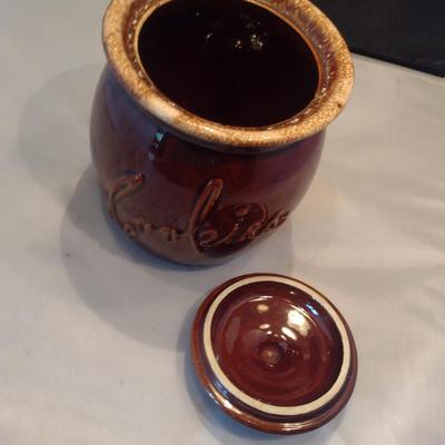 Vintage Hull USA Glazed Pottery Cookie Jar