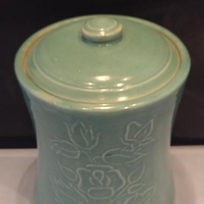 Vintage Glazed Pottery Cookie Jar- Approx 9 1/2" Tall