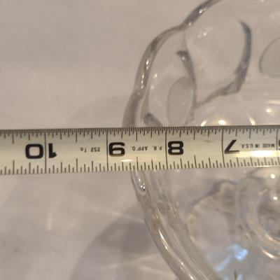 Fostoria Clear Coin Glass Compote Bowl- Approx 8 1/2" in Diameter, 6 5/8" Tall