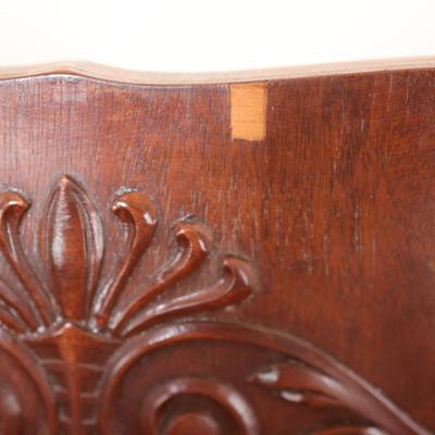 Vintage Carved Side Chair on Wheels (See Details)