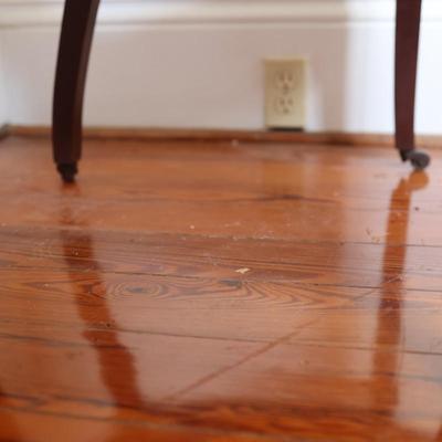 Vintage Carved Side Chair on Wheels (See Details)
