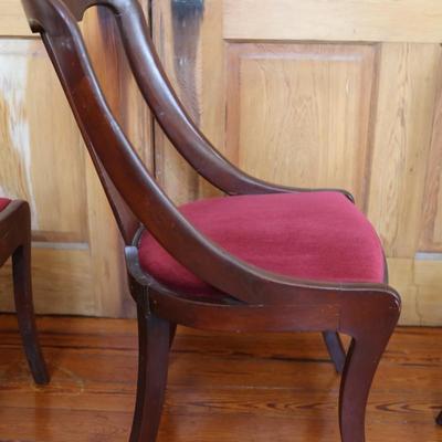 Set of 4 Mahogany Empire Style Dining Chairs