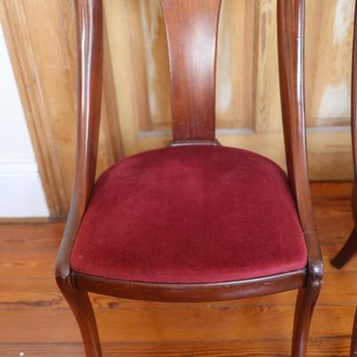Set of 4 Mahogany Empire Style Dining Chairs