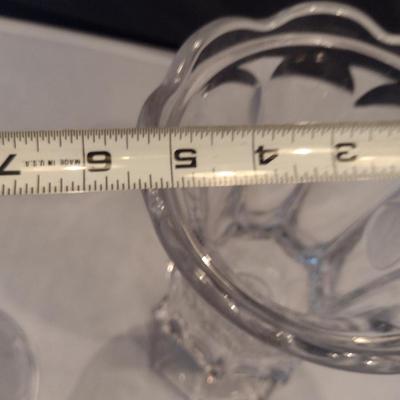 Fostoria Clear Coin Glass Footed Urn with Lid- Approx 13" Tall