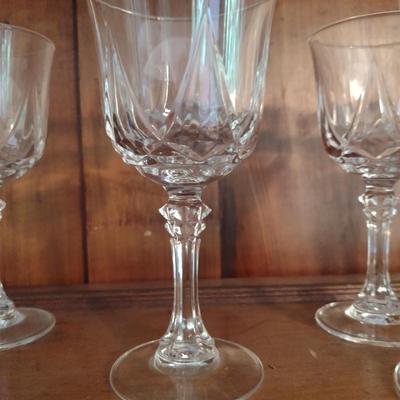 Cristal D'Arques Durand Wine Glasses- Auteuil Pattern- Set of 11
