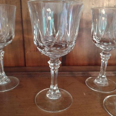 Cristal D'Arques Durand Wine Glasses- Auteuil Pattern- Set of 11
