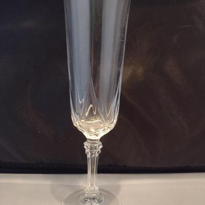 Cristal D'Arques Durand Champagne Flutes- Auteuil Pattern- Set of 4