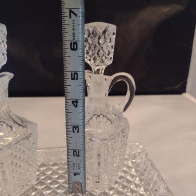 Pair of Cruets with Under Plate