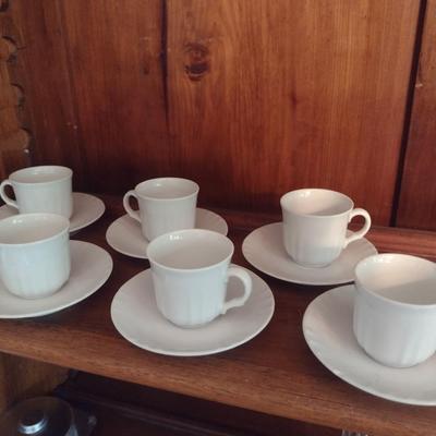 Richard Gimori Demitasse Set- Six Cups and Saucers