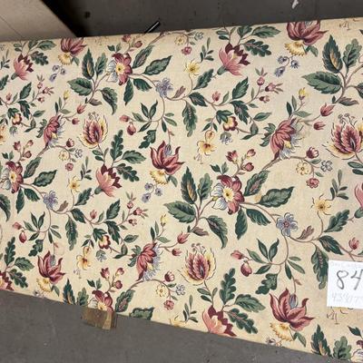 Vintage Wooden Fabric Covered Chest on Casters