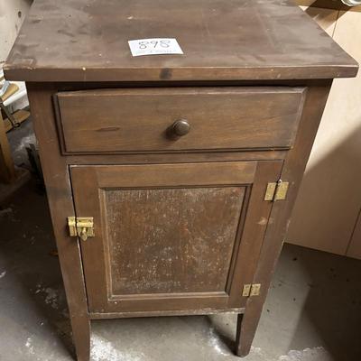 Vintage Nightstand with Chamberpot Holder