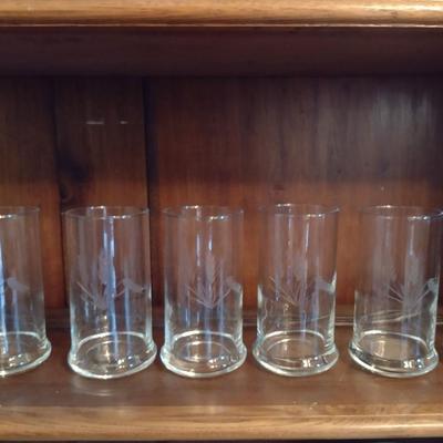 Collection of Glassware- Glasses and Cream & Sugar