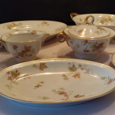 Haviland France China Set- Autumn Leaf Pattern- Approx 38 Pieces