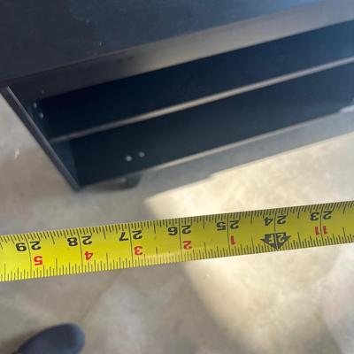 Black media console