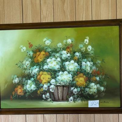 Vintage Daisies in Basket Picture