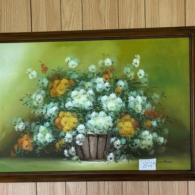 Vintage Daisies in Basket Picture