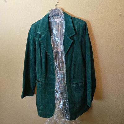 d&Co. Women’s Green Faux Suede Blazer – Size Not Tagged (Approx M/L)