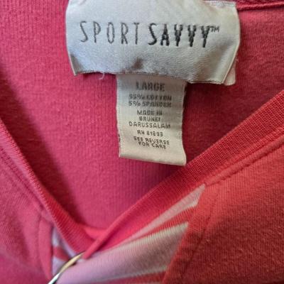 4 Long-Sleeve Casual Women’s Tops – Stripes & Solids (Size L)