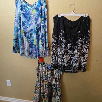 Women's Summer Skirt Lot – 3 Pieces, Mixed Prints, Size Range 14 & Large