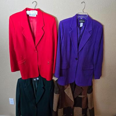 Vintage & Statement Women’s Blazers – Bold Colors & Patchwork Sizes 10 & 14