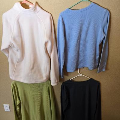 4 Women's Long Sleeve Tops – Columbia Fleece, Casual Layers & Embroidered Detail