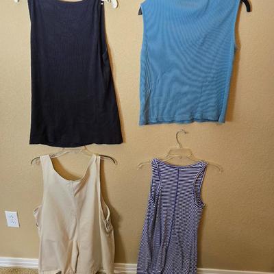 4 Women's Summer Tops & Rompers – Tank Tops, Sleeveless Tee & Overalls