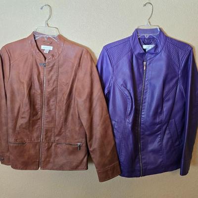 2-Piece Faux Leather Jacket Lot – Christopher & Banks - CJ Banks