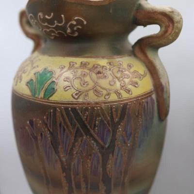 Pair of Vintage Hand Painted Vases