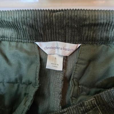 2-Piece Women’s Corduroy Pants Lot – Christopher & Banks, Size 6 & 6P