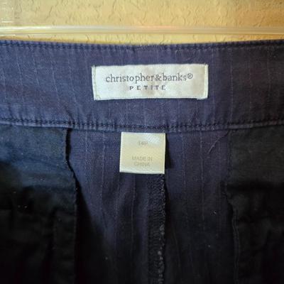 3-Piece Summer Pants Lot – Size 14/14W – Hot pink, Bright Blue & Navy – Christopher & Banks & CJ Banks