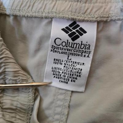 Women’s Activewear Bottoms – Reebok Shorts & Columbia Convertible Pants, Size L/XL