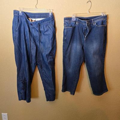 2 Women’s Christopher & Banks Size 10 Denim Pants – Classic & Embroidered