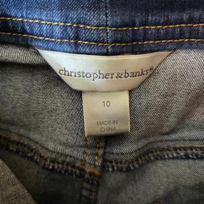 2 Women’s Christopher & Banks Size 10 Denim Pants – Classic & Embroidered