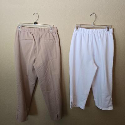 2 Women's Pull-On Pants – Isaac Mizrahi Live & Quacker Factory – Sizes S & 8