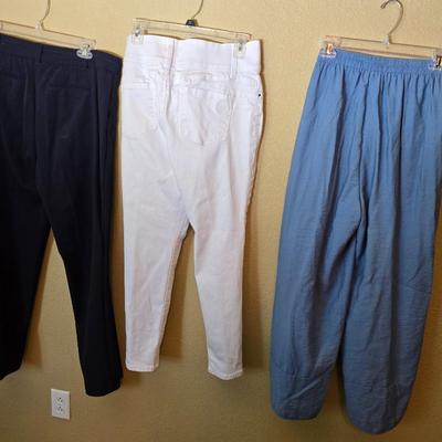 Women's Pants – Assorted Styles (3 Pairs, Sz 8–S)