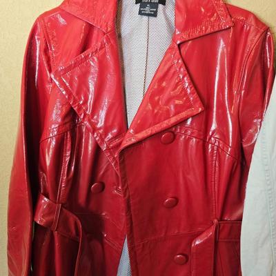 Women’s Statement Jackets – Red Leather Trench & Ombre Denim