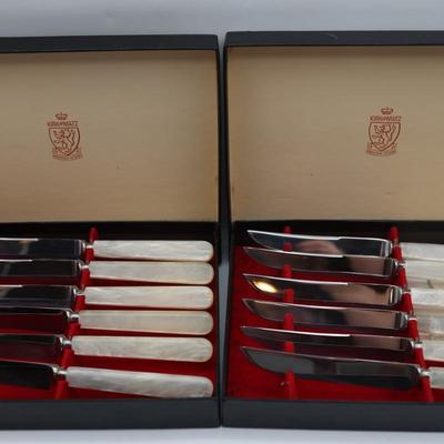 Kirk & Matz Stainless Sheffield Cutlery Steak Knives - Set of (12)