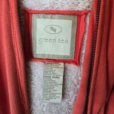 Women’s Hooded Outerwear – Size L – Green Tea & Plaid-Lined Fleece