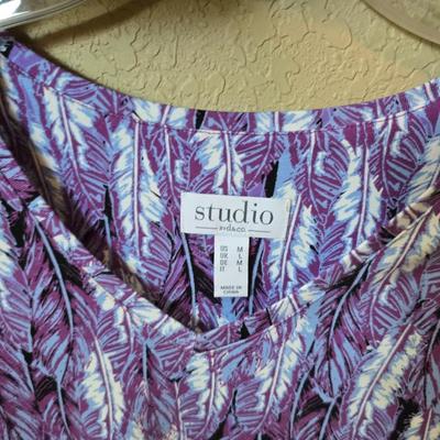 Women’s Printed Long Sleeve Tops – Size M/L – Isaac Mizrahi, JM Collection, Studio