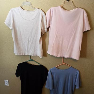 Women’s Short-Sleeve Cotton Tops – Size M – Karen Scott, Koret, St. John's Bay