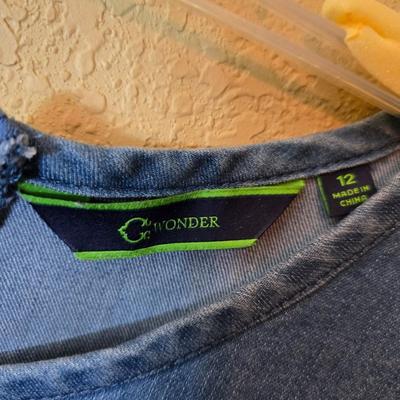 Embroidered Denim & Easy Days: 5-Piece Women’s Clothing Lot (M/L, Size 12)