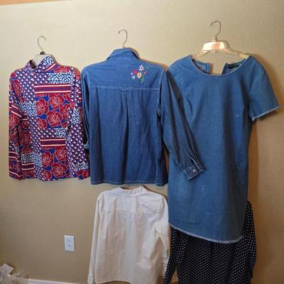 Embroidered Denim & Easy Days: 5-Piece Women’s Clothing Lot (M/L, Size 12)