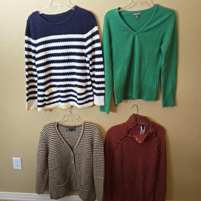 Four Women's Sweaters Assorted Brands and Sizes