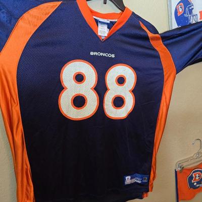 Denver Broncos Memorabilia Lot with Scheffler Jersey