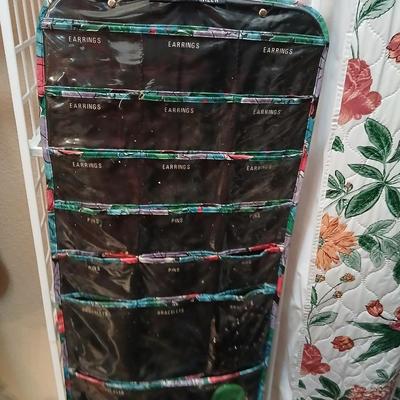 Hanging Closet Organizer & Jewelry organizer and a Garment Bag