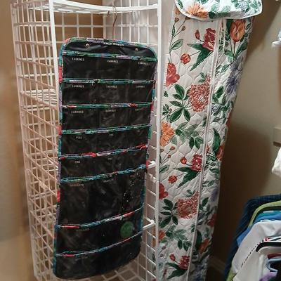 Hanging Closet Organizer & Jewelry organizer and a Garment Bag