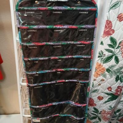 Hanging Closet Organizer & Jewelry organizer and a Garment Bag