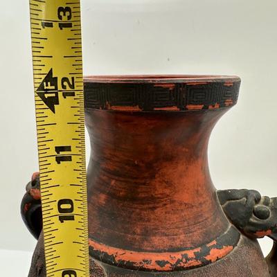 Japanese Tokoname Pottery Dragon in Clouds Amphora Vase