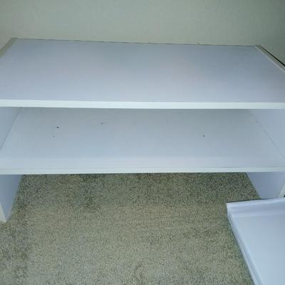 White Cube Storage Set – 3 Collapsible Bins + Shelf