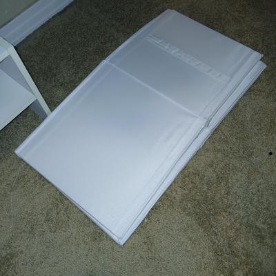 White Cube Storage Set – 3 Collapsible Bins + Shelf